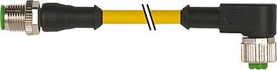 7700-40101-U030750 M12 male 0° / M12 female 90° A-cod. TPE 3x22AWG ye UL/CSA. ITC/PLTC 7.5m - 1
