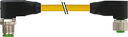 7700-40261-1500200 M12 male 90° / M12 female 90° A-cod. TPE 4x18AWG ye UL/CSA. ITC/PLTC 2m