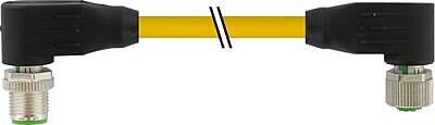 7700-48021-U0H0060 M12 male 90° / M12 female 90° A-cod. TPE 8x22AWG ye UL/CSA. ITC/PLTC 0.6m - 1
