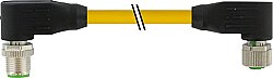 7700-48021-U0H0100 M12 male 90° / M12 female 90° A-cod. TPE 8x22AWG ye UL/CSA. ITC/PLTC 1m