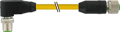 7700-48031-U0H0200 M12 male 90° / M12 female 0° A-cod. TPE 8x22AWG ye UL/CSA. ITC/PLTC 2m - 1