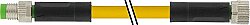 7700-88011-U040100 M8 male 0° / M8 female 0° TPE 4x22AWG ye UL/CSA, ITC/PLTC 1m