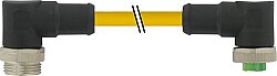 7700-A3A31-UBB0100 Mini (7/8) 3 pole, Male (Ext.) 90°/Female 90° PVC 3x16AWG ye UL/CSA, STOOW