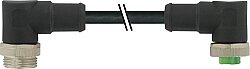 7700-A3A31-UMB0150 Mini (7/8) 3 pole, Male (Ext.) 90°/Female 90° PUR 3x1.5 (3x16AWG) bk UL/CSA