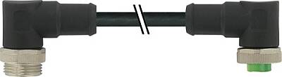 7700-A3A31-UMB0150 Mini (7/8) 3 pole, Male (Ext.) 90°/Female 90° PUR 3x1.5 (3x16AWG) bk UL/CSA - 1