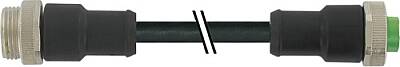 7700-A5A01-UMD2000 Mini (7/8) 5 pole, Male (Ext.) 0°/Female 0° PUR 5x1.5 (5x16AWG) bk UL/CSA - 1