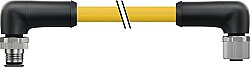 7700-P4171-U0C0300 M12 Power L-coded 4pol. male 90° / female 90° TPE 4x16AWG ye UL/CSA, TC-ER, IEC 3m