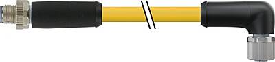 7700-P4251-U0D0500 M12 Power L-coded 5pol. male 0° / female 90° TPE 5x16AWG ye UL/CSA, TC-ER, IEC 5m - 1