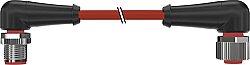 7731-40281-U550150 M12 male 90° / M12 female 90° A-cod. TPE 5x22AWG rd UL/CSA, ITC/PLTC 1.5m