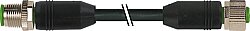 7999-40041-6380250 M12 male 0° / M12 female 0° PUR 5x0.75 bk UL/CSA+drag ch. 2.5m