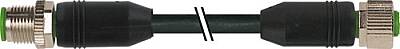 7999-40041-6380600 M12 male 0° / M12 female 0° PUR 5x0.75 bk UL/CSA+drag ch. 6m - 1