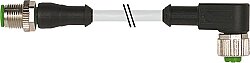 7B00-40121-2140100 M12 male 0° / M12 female 90° A-cod. PVC 4x0.34 gy UL/CSA 1m - 2