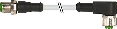 7B00-40121-2140100 M12 male 0° / M12 female 90° A-cod. PVC 4x0.34 gy UL/CSA 1m - 2