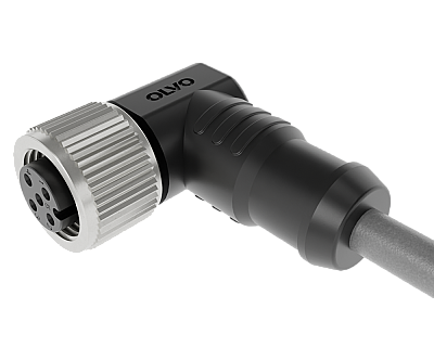 M12 17 PİN DİŞİ 90° 2 M PUR SENSÖR KABLOSU OLVO - 1