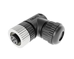 M12 12 PİN DİŞİ 90° KONNEKTÖR OLVO