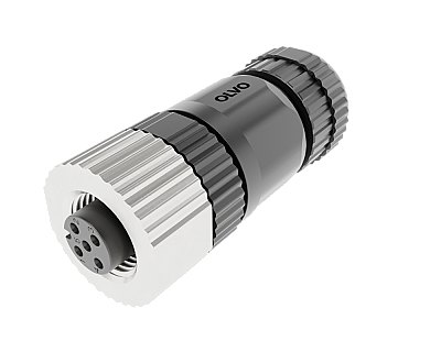 M12 12 PİN DİŞİ DÜZ KONNEKTÖR OLVO - 1