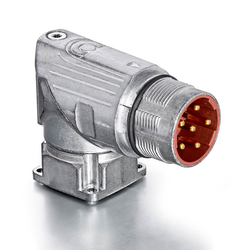 M23 6 Kontak Panel Tip Erkek 90° Konnektör  TE CONNECTİVİTY INTERCONTEC  BEDC106NN00001216000