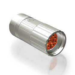 M23 9 Kontak Kablo Tip Dişi 180° (Düz) Konnektör  TE CONNECTİVİTY INTERCONTEC  BSTA202NN00580236000 - 1