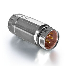 M40 8 Kontak Kablo Tip Erkek 180° (Düz) Konnektör  TE CONNECTİVİTY INTERCONTEC  CKUA268MR44450051000