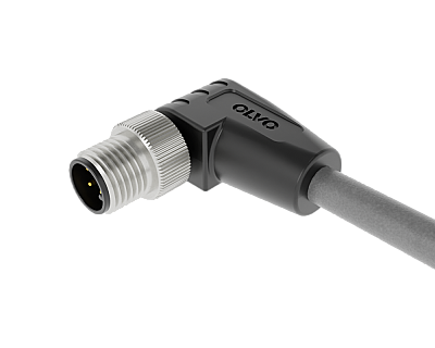 M8 3 PİN ERKEK 90° 2 M PVC SENSÖR KABLOSU OLVO - 1