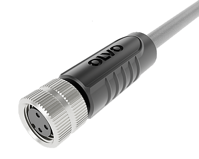 M8 4 PİN DİŞİ DÜZ 2 M PUR SENSÖR KABLOSU OLVO - 1