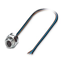 SACC-DSI-M 8FS-3CON-M12/0,5 - Cihaz geçmeli konnektörü, arkaya montaj