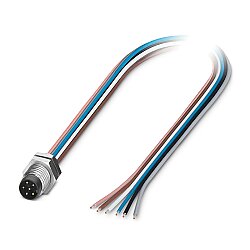 SACC-DSI-M 8MS-6CON-M 8/0,5 - Cihaz geçmeli konnektörü, arkaya montaj