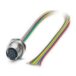 SACC-DSI-M12FS-8CON-M16/0,5X - Cihaz geçmeli konnektörü, arkaya montaj