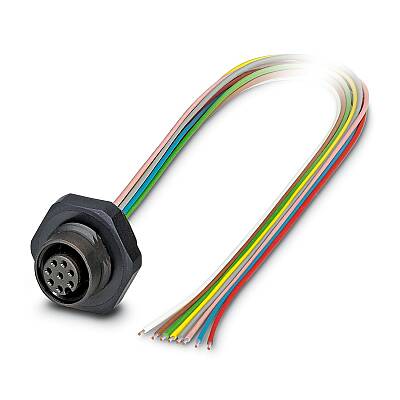 SACC-DSI-M12FS-8CON-PG9/0,5 P - Cihaz geçmeli konnektörü, arkaya montaj - 1