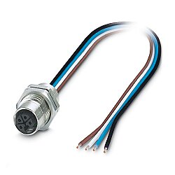 SACC-DSI-M12FSL-4CON-M16XL/1,5X - Cihaz geçmeli konnektörü, arkaya montaj