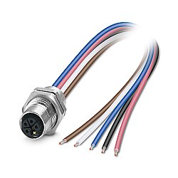 SACC-DSI-M12FSL-4FE-M16XL/0,2 - Cihaz geçmeli konnektörü, arkaya montaj