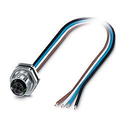 SACC-DSI-M12FST-4P-M16XL/1,5X - Cihaz geçmeli konnektörü, arkaya montaj