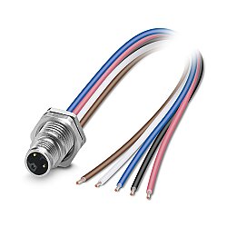 SACC-DSI-M12MSL-4FE-M16XL/0,2 - Cihaz geçmeli konnektörü, arkaya montaj