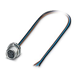 SACC-DSI-M8FS-3CON-M10/0,5 - Cihaz geçmeli konnektörü, arkaya montaj