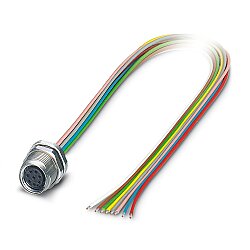SACC-DSI-M8FS-8CON-M10/0,5 - Cihaz geçmeli konnektörü, arkaya montaj