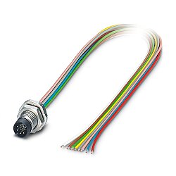 SACC-DSI-M8MS-8CON-M8/0,5 - Cihaz geçmeli konnektörü, arkaya montaj