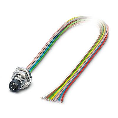 SACC-DSI-M8MS-8CON-M8/0,5 - Cihaz geçmeli konnektörü, arkaya montaj - 1