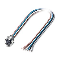 SACC-E-M 8FS-6CON-M 8/0,5 - Cihaz geçmeli konnektörü önde montaj