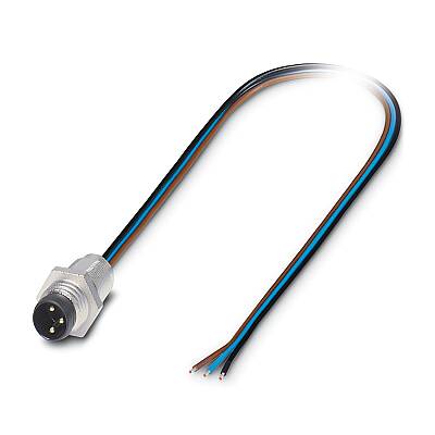 SACC-E-M 8MS-3CON-M8/0,5 - Cihaz geçmeli konnektörü önde montaj - 1