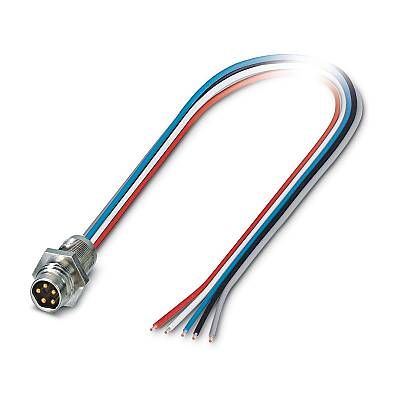 SACC-E-M 8MS-5CON-M 8/0,5 DN - Cihaz geçmeli konnektörü önde montaj - 1