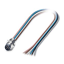 SACC-E-M 8MS-6CON-M 8/0,5 - Cihaz geçmeli konnektörü önde montaj