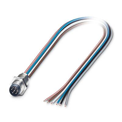 SACC-E-M 8MS-6CON-M 8/0,5 - Cihaz geçmeli konnektörü önde montaj - 1