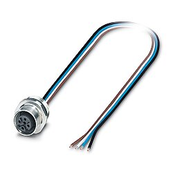 SACC-E-M12FS-4CON-PG 9/0,5 VA - Cihaz geçmeli konnektörü önde montaj