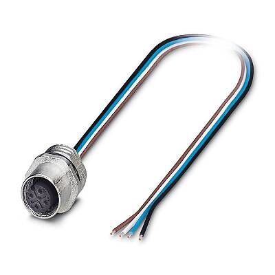 SACC-E-M12FS-4CON-PG9/0,5 - Cihaz geçmeli konnektörü önde montaj - 1