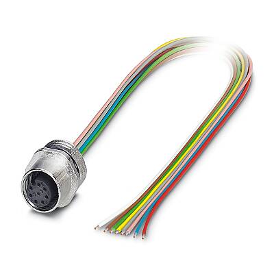 SACC-E-M12FS-8CON-PG9/1,0 VAPO - Cihaz geçmeli konnektörü önde montaj - 1
