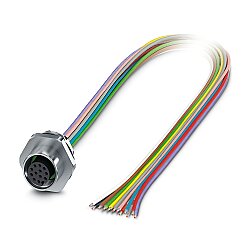 SACC-E-M12FS-8P-M16XL/0,5 - Cihaz geçmeli konnektörü önde montaj