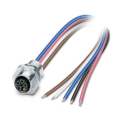 SACC-E-M12FSL-4FE-M16XL/2,0-US - Cihaz geçmeli konnektörü önde montaj - 1