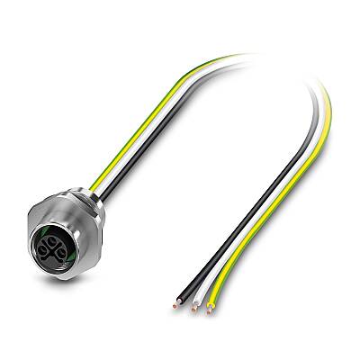 SACC-E-M12FSS-2PE-M16XL/0,5-US - Cihaz geçmeli konnektörü önde montaj - 1