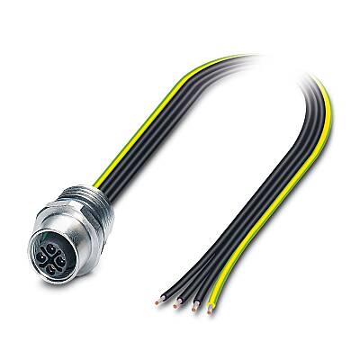 SACC-E-M12FSS-4CON-M16/0,5 PE - Cihaz geçmeli konnektörü önde montaj - 1