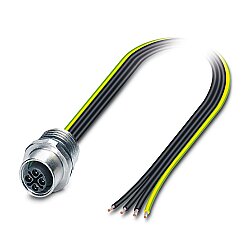 SACC-E-M12FSS-4CON-M16/0,5 PEX - Cihaz geçmeli konnektörü önde montaj